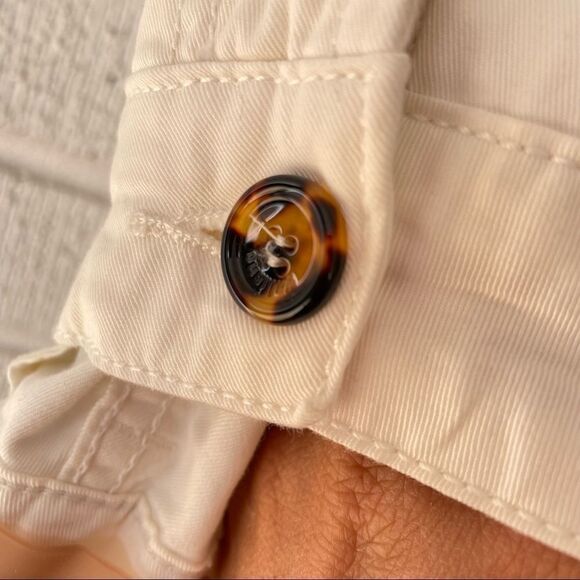 Galliano BNW Jeans Chinos Regular Women In White Slim Fit Mid rise Italy 25x31 - Picture 4 of 10